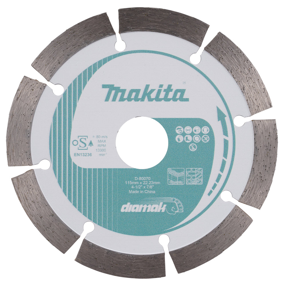 D-80070 - Disc diamantat segmentat Makita D-80070 115mm - Imaginea 2