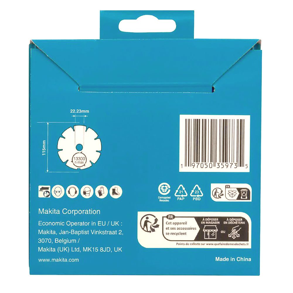 D-80070 - Disc diamantat segmentat Makita D-80070 115mm - Imaginea 5