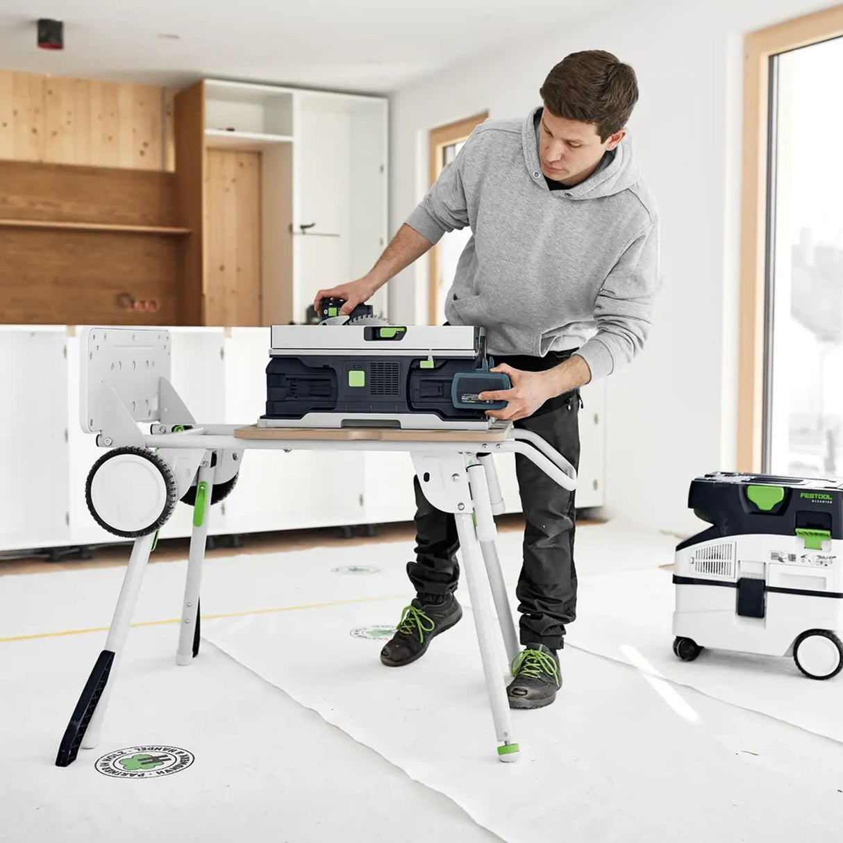 Sega Circolare da Banco Festool CSC SYS 50 EB-Basic-Set 18V