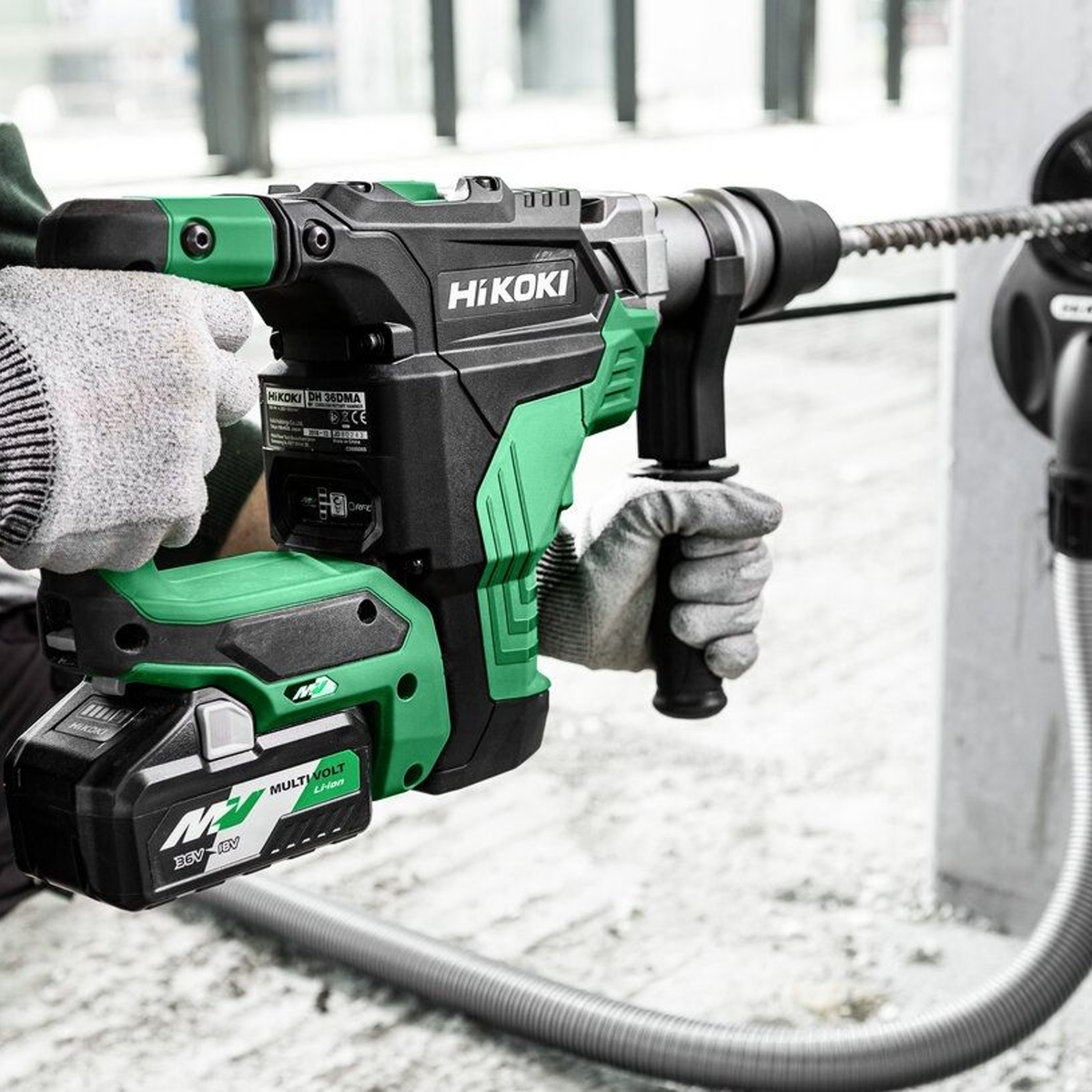 DH36DMAW2Z - Mașină de găurit cu percuție cu baterie HiKOKI DH36DMAW2Z SDS-Max 36V 7.1J - Imaginea 3