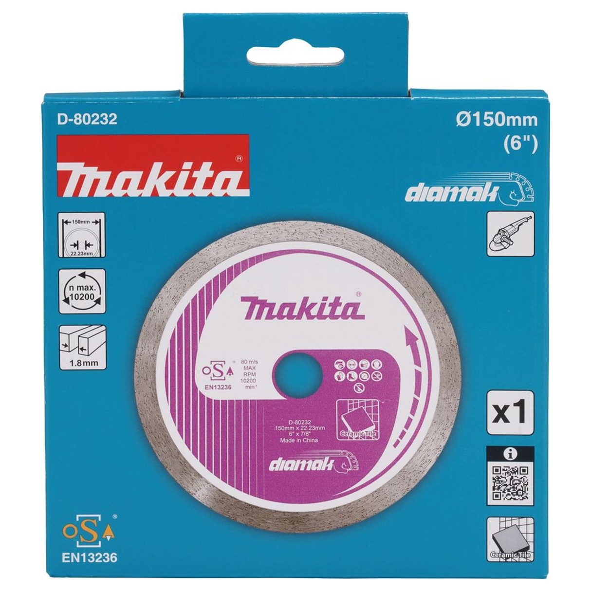 D-80232 - Disc diamantat Makita D-80232 Coroană continuă de 150 mm - Imaginea 4