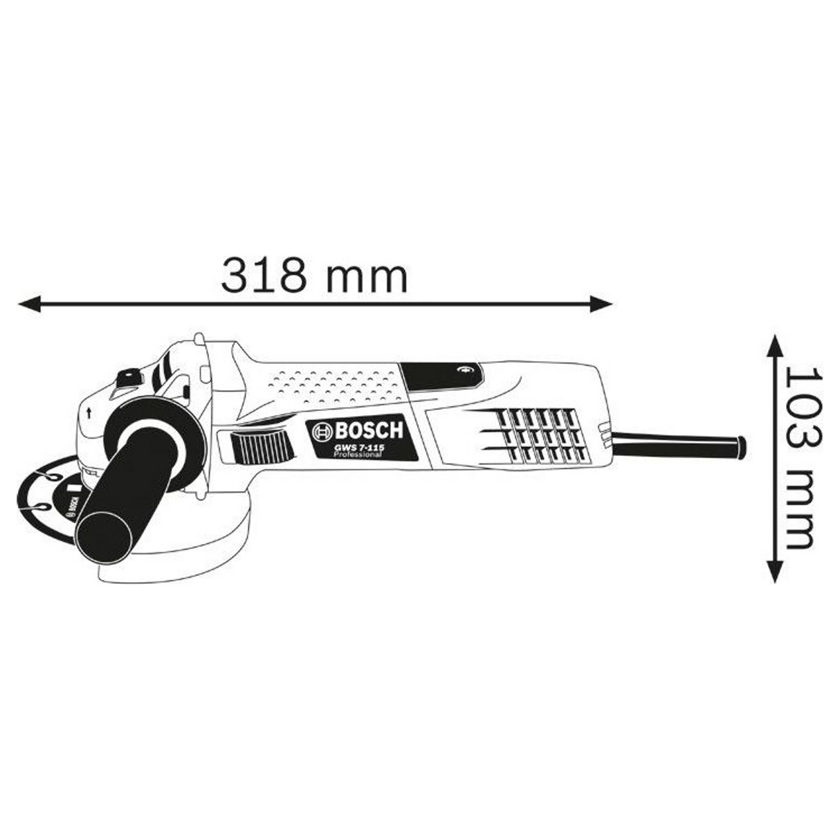 0601388106 - Râșniță Bosch GWS 7-115 PRO 720W - Imaginea 18