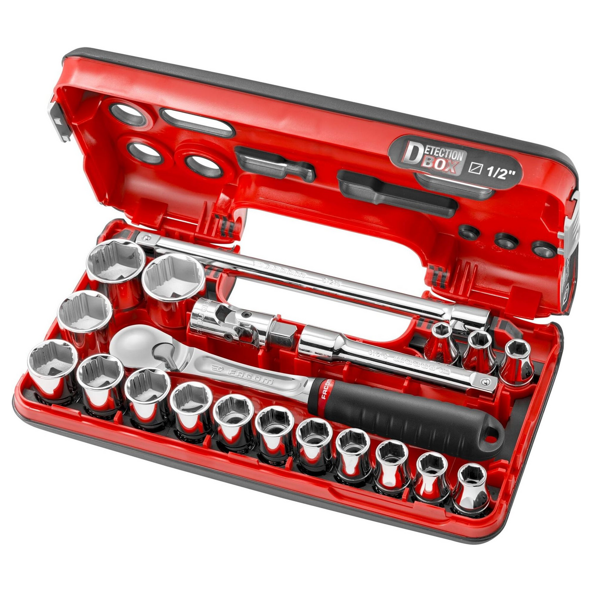 SL.DBOX1GRPPB - Set Chiavi a Bussola Facom SL.DBOX1GRPPB 1/2" OGV Grip 21 Pezzi - Immagine 4