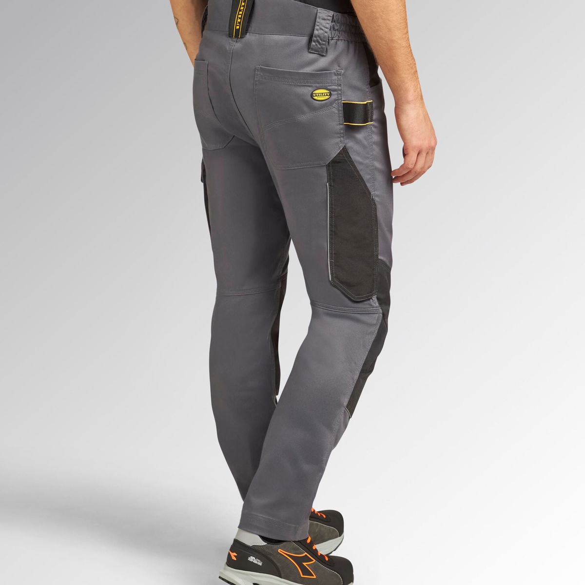 702.183065-75070 - Pantaloni de lucru Diadora Utility Rock Stretch Performance 2.0 Gri Oțel - Imaginea 3