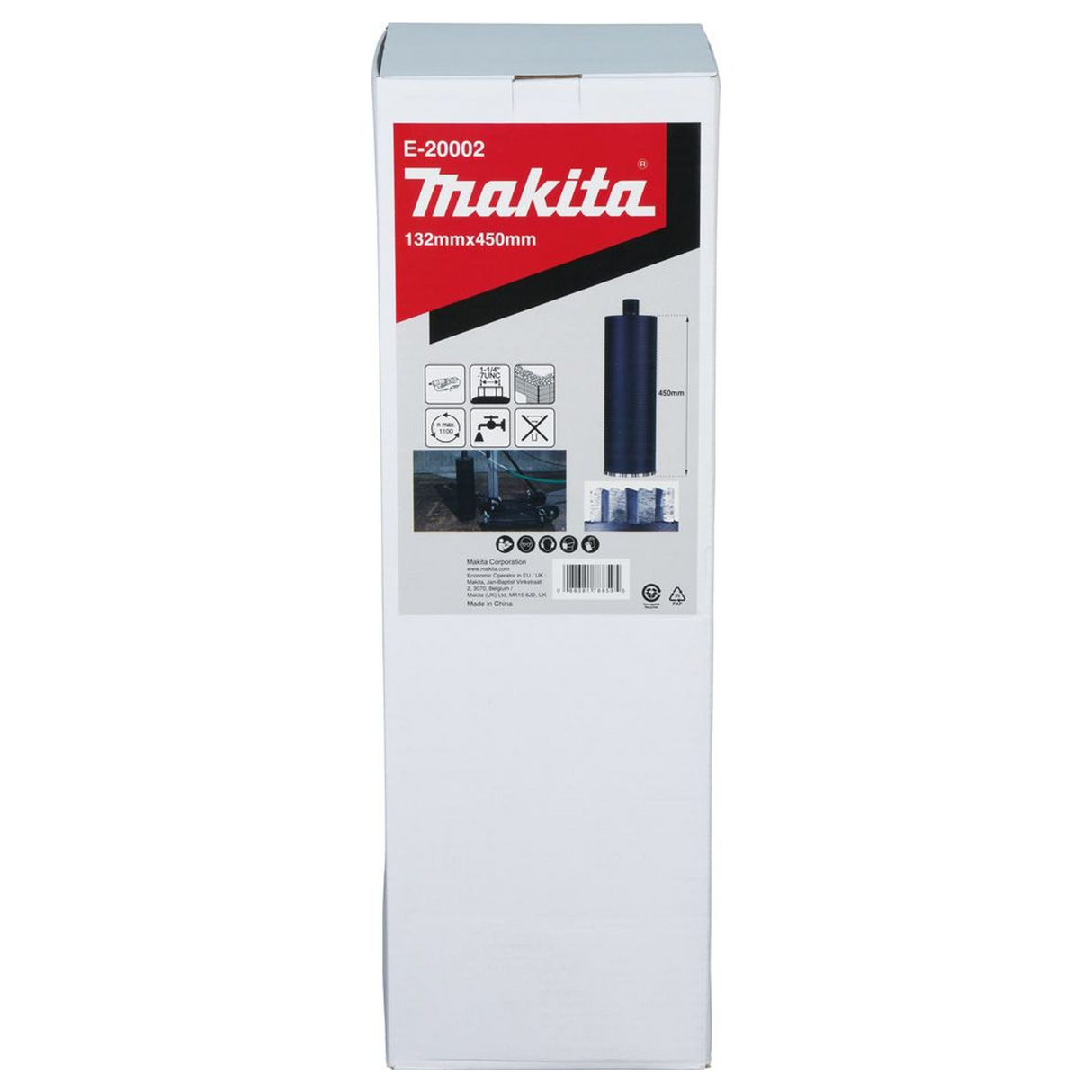 E-20002 - Coroana de diamant Makita E-20002 132x450mm Umed 1-1/4"UNC - Imaginea 6