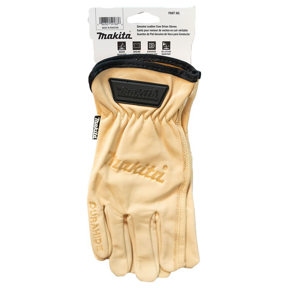 P-84632 - Mănuși de lucru Makita P-84632 Cal de șofer din piele, mărimea L - Imaginea 4