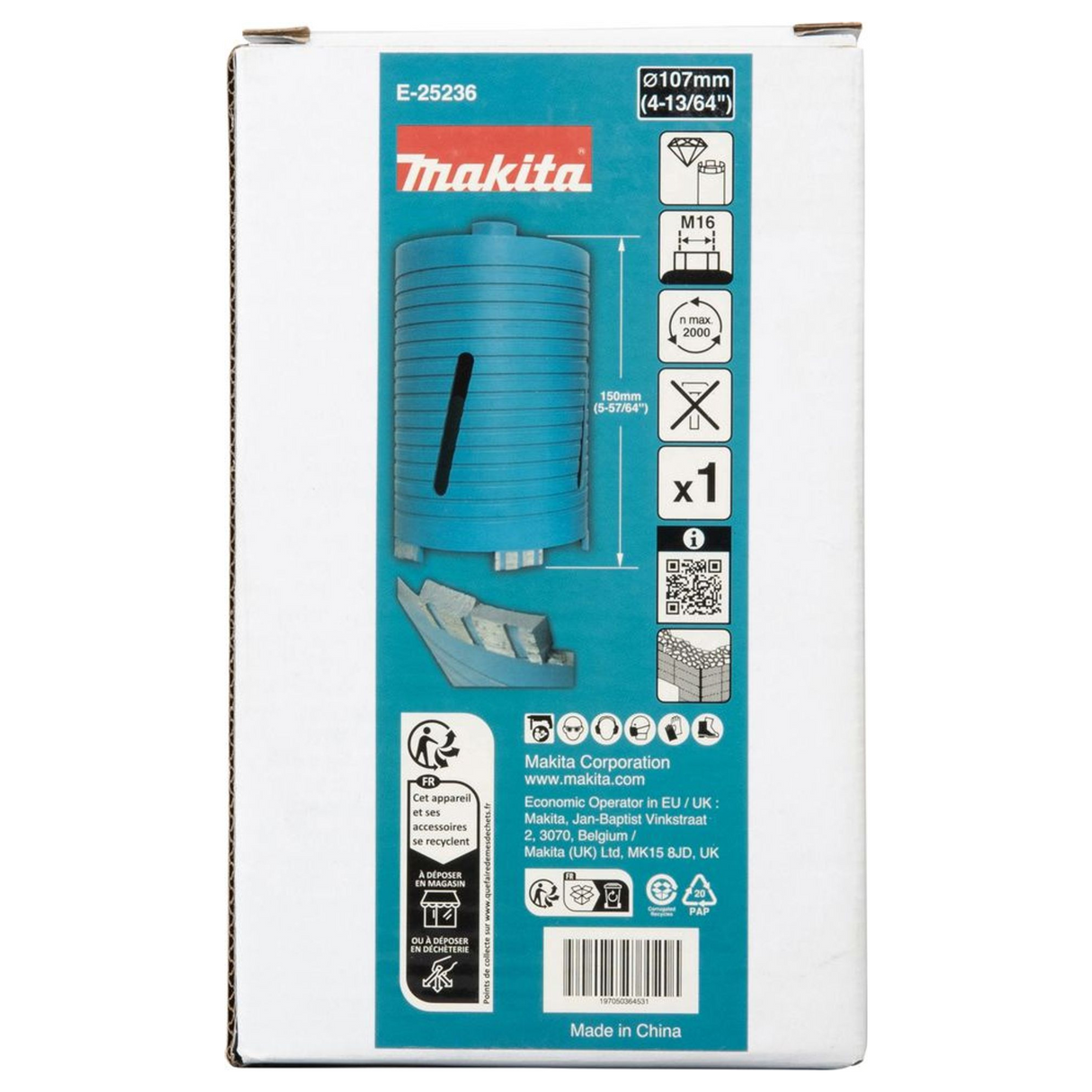 E-25236 - Coroană de diamant Makita E-25236 107mm M16 Uscat - Imaginea 5