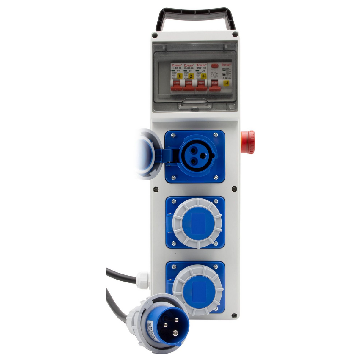 1154857210 - Distribuitor de alimentare Brennenstuhl BSV 4 ITRE1 EMO RCD 30mA 3x CEE 230V/16A IP67 - Imaginea 3