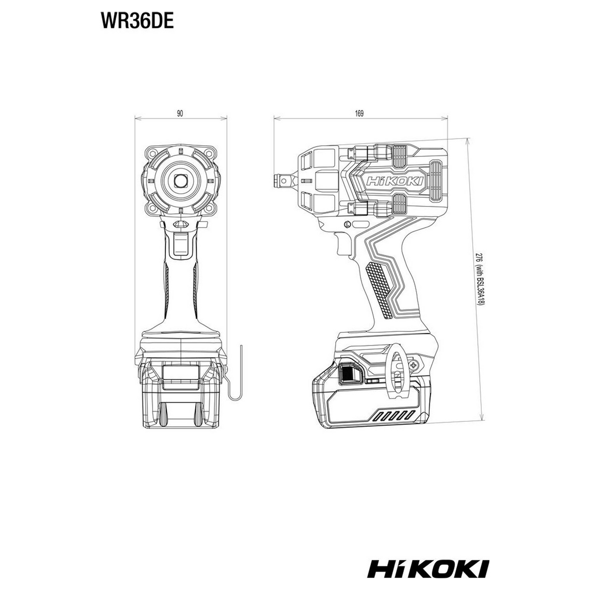 WR36DEWRZ - Cheie de impact HiKOKI WR36DEWRZ 36V - Imaginea 11