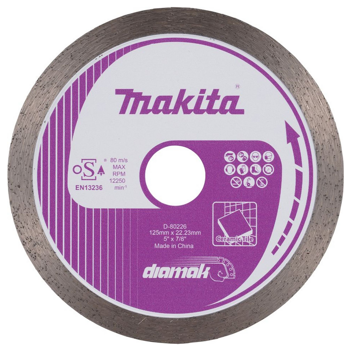 D-80226 - Disc diamantat Makita D-80226 125mm - Imaginea 2