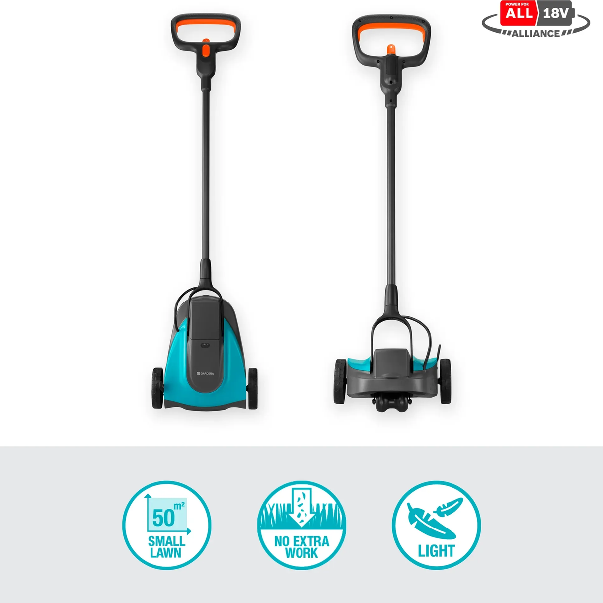 14620-20 - Mașină de tuns iarba Gardena Mașină de tuns iarba HandyMower 22/18V P4A 18V - Imaginea 3