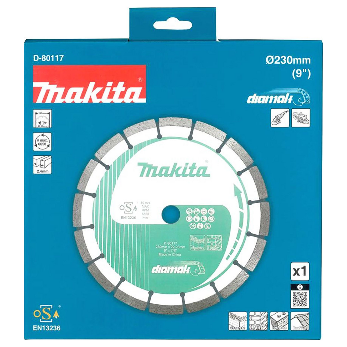D-80117 - Disc diamantat segmentat Makita D-80117 230mm Multi-material - Imaginea 4