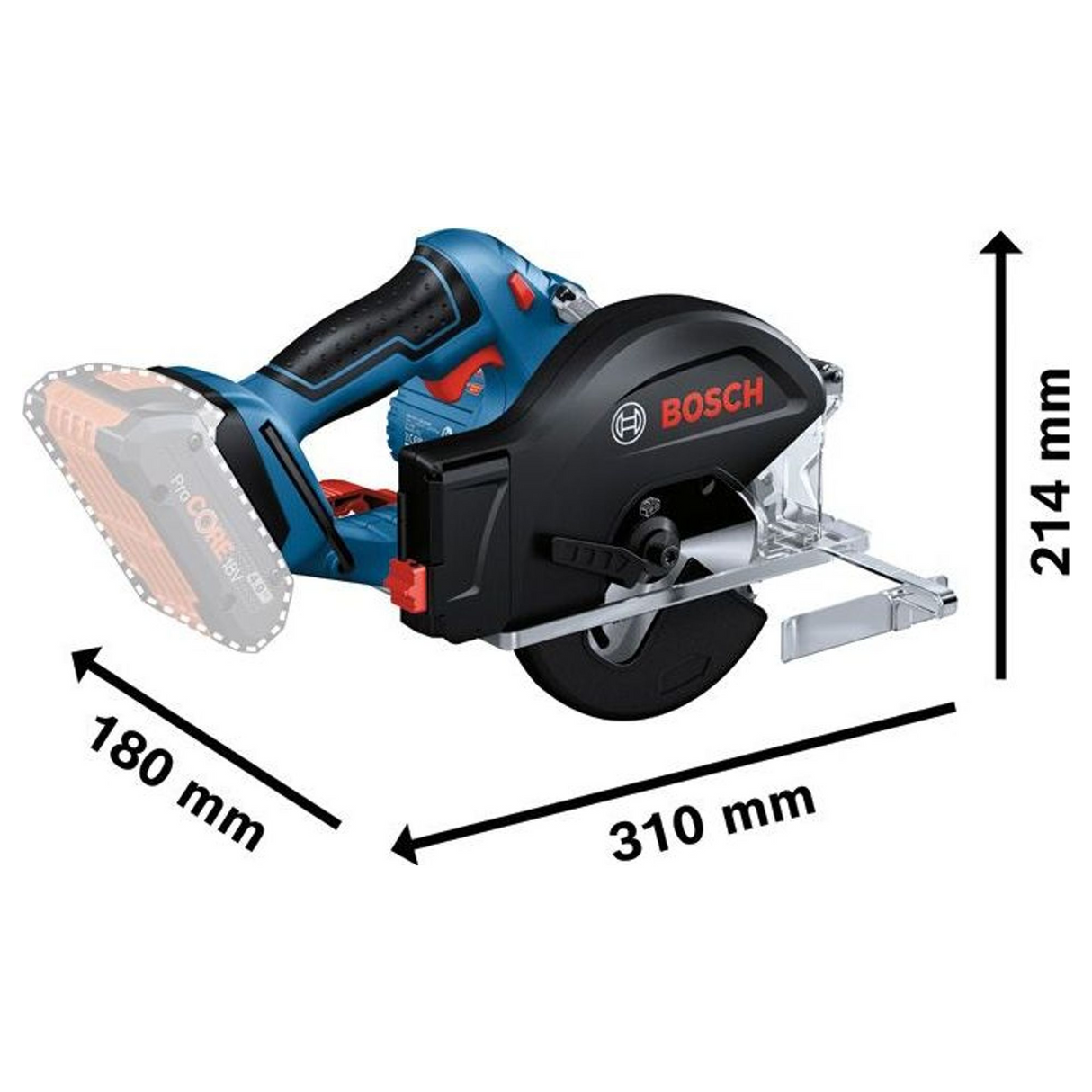 06016B8001 - Fierăstrău circular Bosch Professional GKM 18V-50 PRO 18V - Imaginea 17