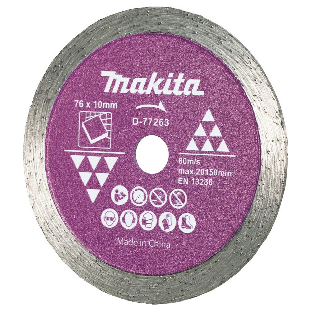 D-77263 - Disc diamantat Makita D-77263 pentru plăci de 76 mm - Imaginea 3