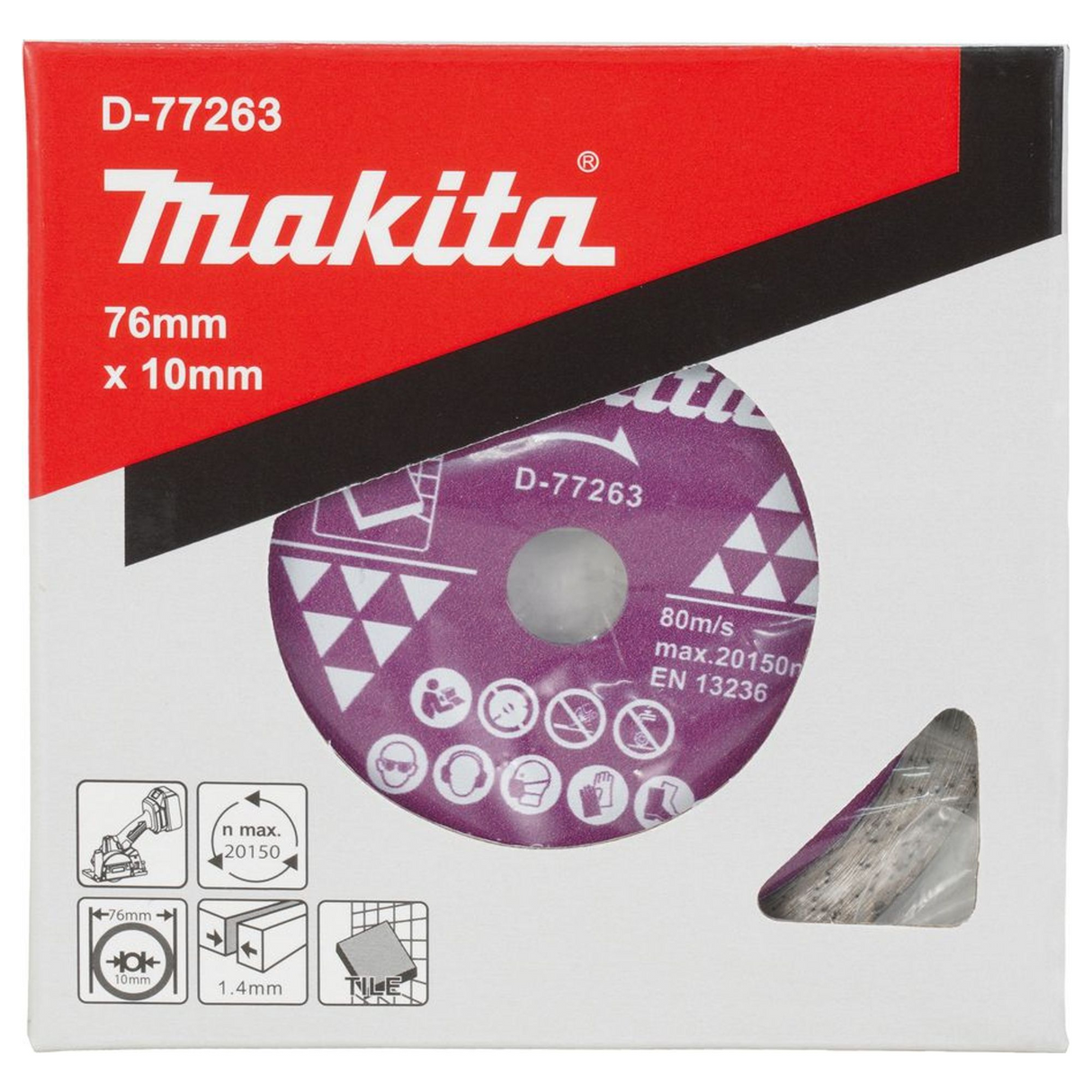 D-77263 - Disc diamantat Makita D-77263 pentru plăci de 76 mm - Imaginea 5