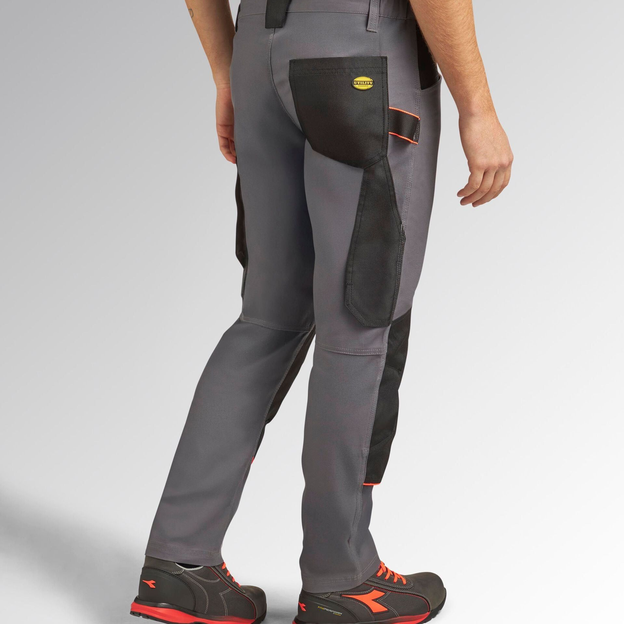 702.183064-75070- - Pantaloni de lucru Diadora Pantaloni Utility Stretch Performance 2.0 Gri Oțel - Imaginea 3