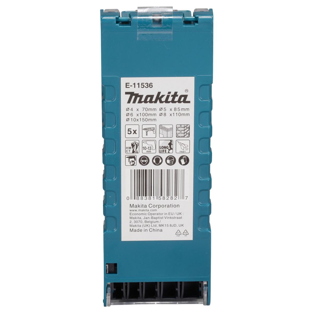 E-11536 - Set de 5 burghie pentru zidărie TCT Makita E-11536 Coadă cilindrică - Imaginea 6