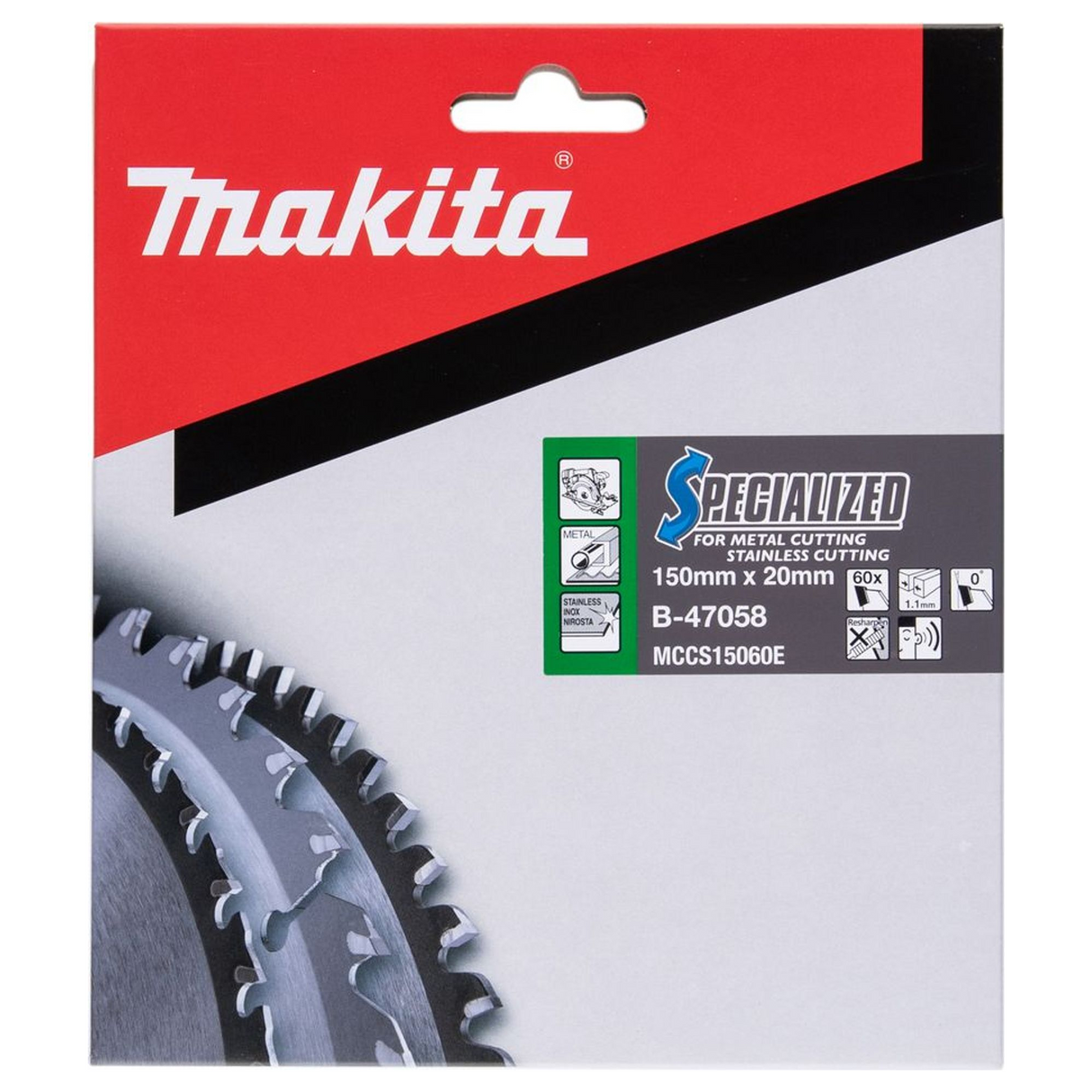 B-47058 - Lamă Specialized Makita B-47058 150x20mm 60T - Imaginea 3