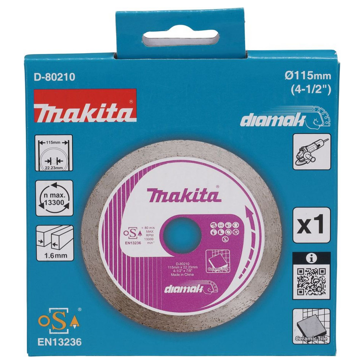 D-80210 - Disc diamantat Makita D-80210 Coroană continuă de 115 mm - Imaginea 4