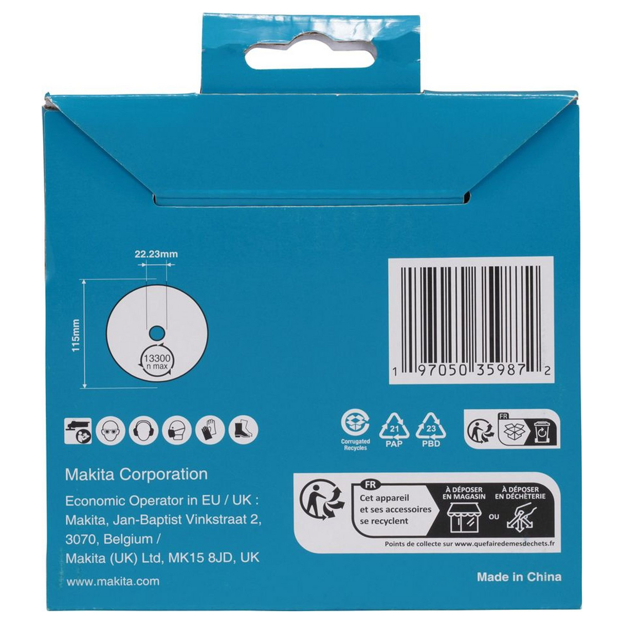 D-80210 - Disc diamantat Makita D-80210 Coroană continuă de 115 mm - Imaginea 5