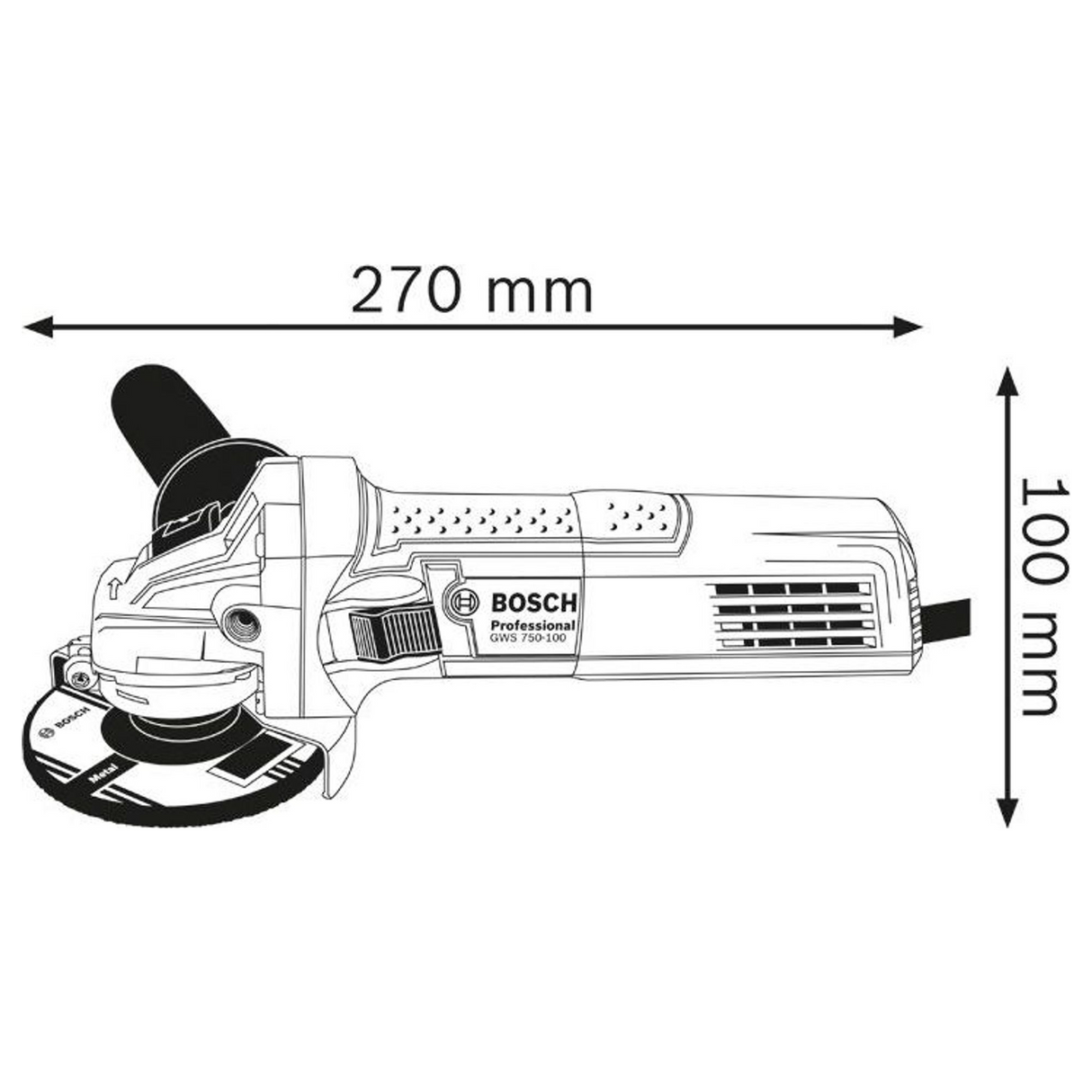 06018C1309 - Kit râșniță Bosch GWS 22-230 J + 2 GWS 750 - Imaginea 11