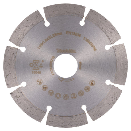 D-80070 - Disc diamantat segmentat Makita D-80070 115mm - Imaginea 3