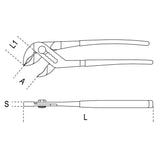 Pinza Poligrip Beta 1048N Regolabile a Cerniera Chiusa