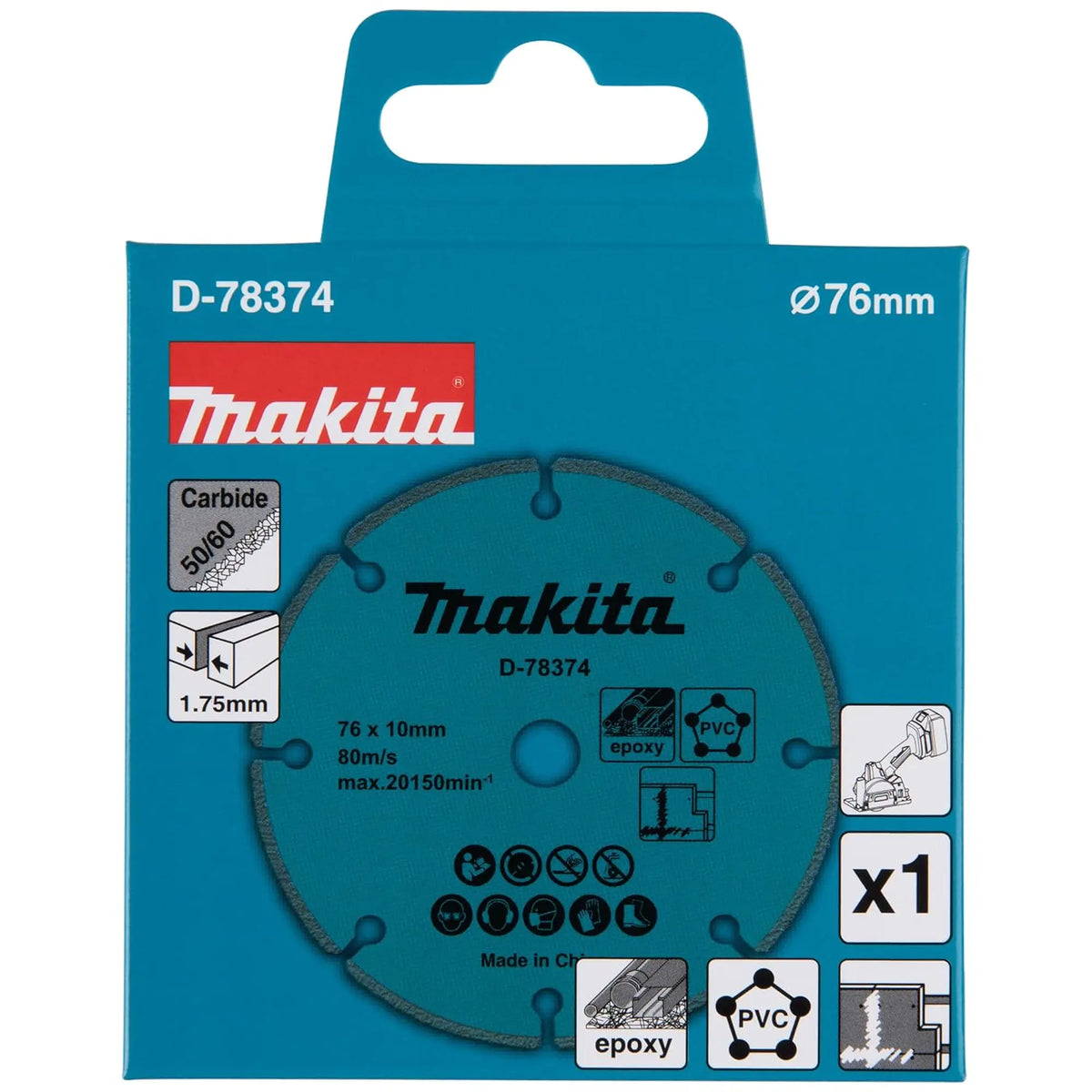 Disco da Taglio Carburo di Tungsteno Makita D-78374 76x10mm