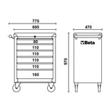 Cassettiera Porta utensili Beta BW C04BOX-A VU