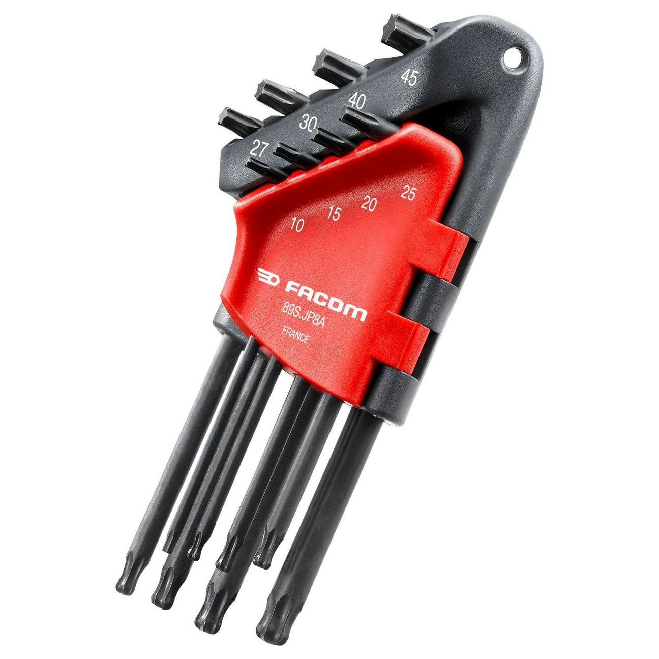89S.JP8A - Set de chei TORX Facom 89S.JP8A cu 8 piese și inel de chei