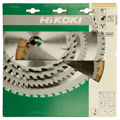 752437 - Lamă de ferăstrău pentru lemn HiKOKI 752437 190x30mm Z36 cu dinți alternanți - Imaginea 3