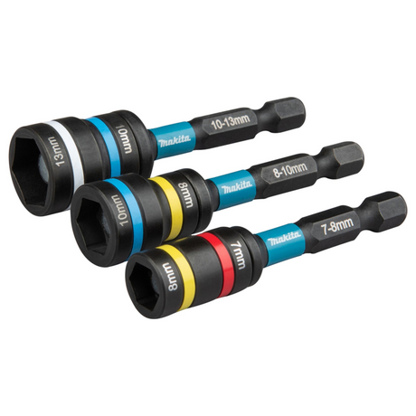 E-29826 - Set chei tubulare Impact Black 2 în 1 Makita E-29826 3 buc. tijă hexagonală de 1/4" - Imaginea 2