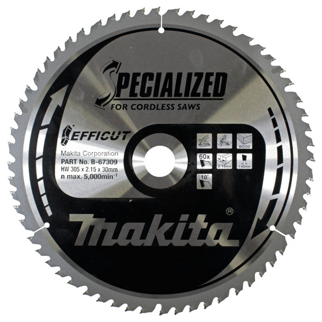 B-67309 - Lama Efficut TCT Makita B-67309 305x30mm 60 Denti - Immagine 2