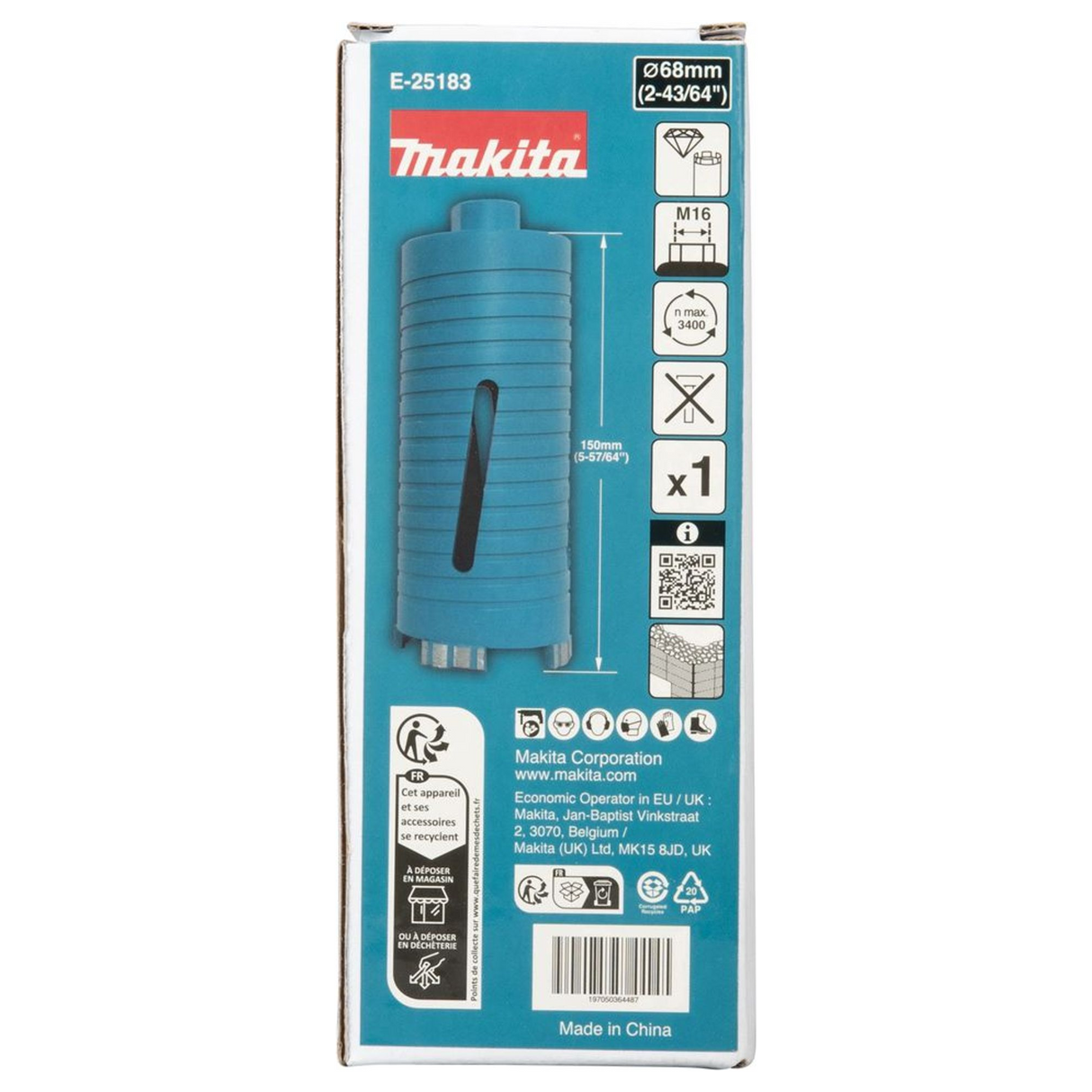 E-25183 - Coroană de diamant Makita E-25183 68mm M16 - Imaginea 5