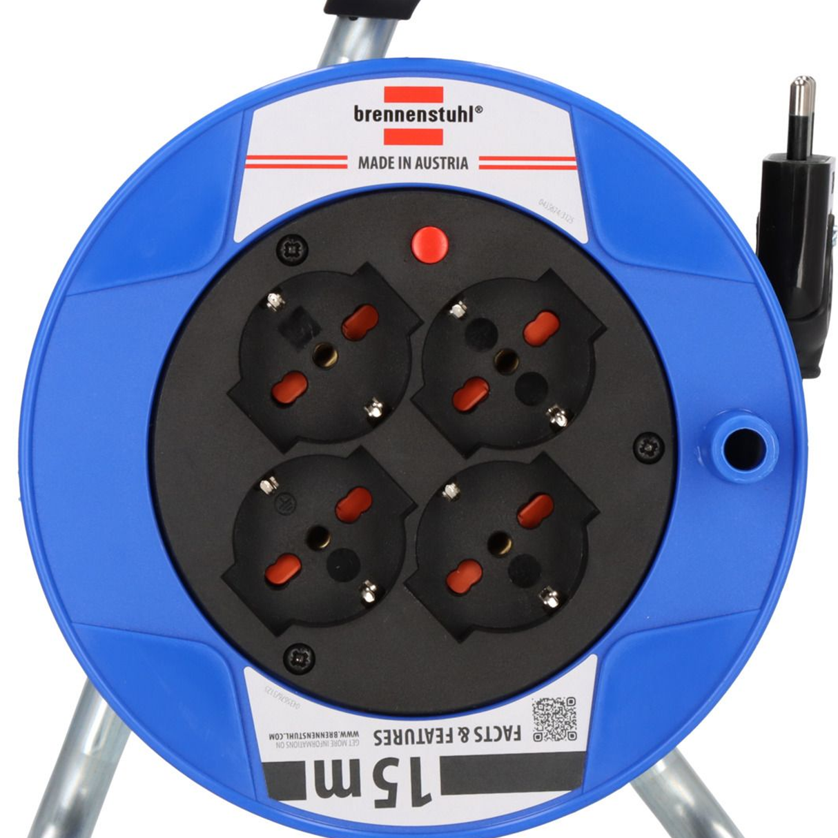 1079185 - Rolă de cablu BAT ST 180 15m cu 4 prize, 3500W - Imaginea 2