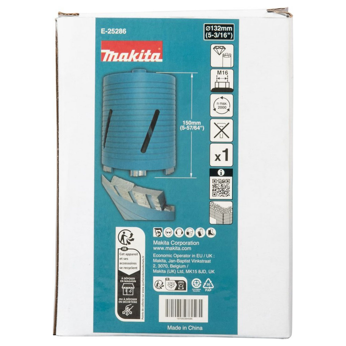 E-25286 - Coroană de diamant Makita E-25286 132mm M16 Uscat - Imaginea 5