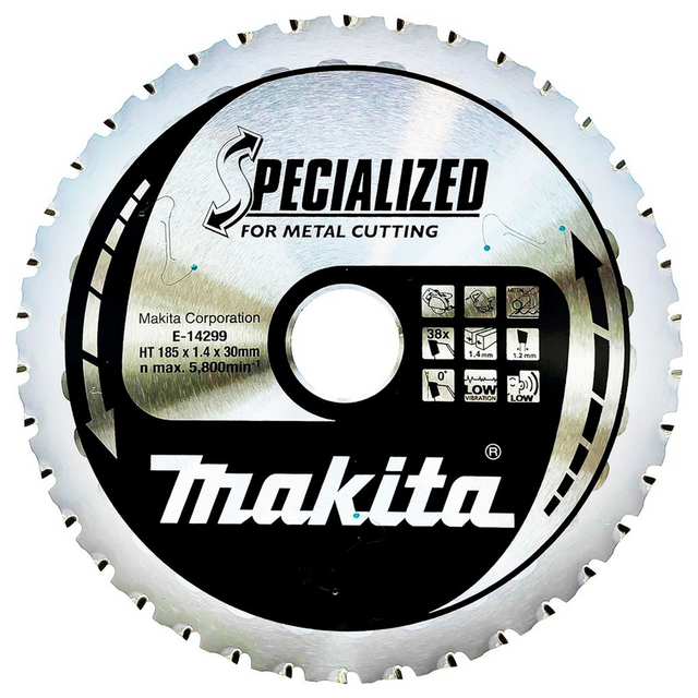 E-14299 - Lamă circulară Makita E-14299 185x30mm 38T - Imaginea 2
