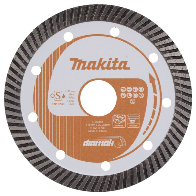 D-80151 - Disc diamantat Makita D-80151 Marmură Granit 115mm - Imaginea 2