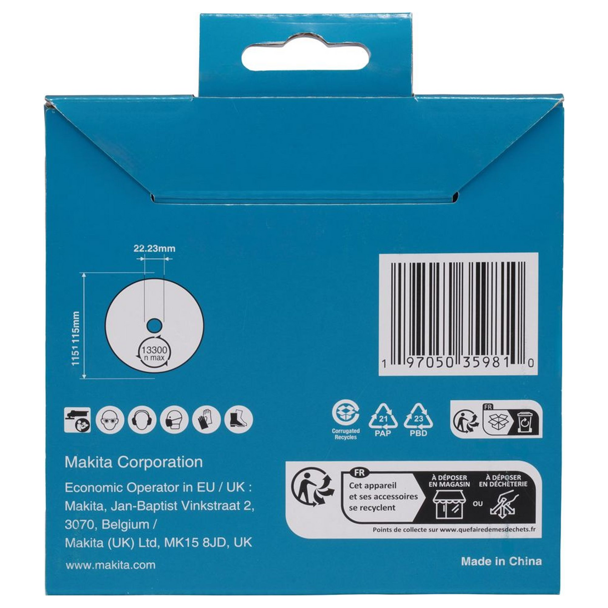 D-80151 - Disc diamantat Makita D-80151 Marmură Granit 115mm - Imaginea 5
