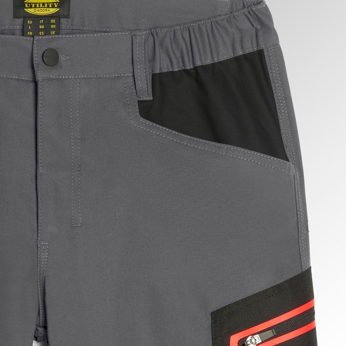 702.183064-75070- - Pantaloni de lucru Diadora Pantaloni Utility Stretch Performance 2.0 Gri Oțel - Imaginea 5