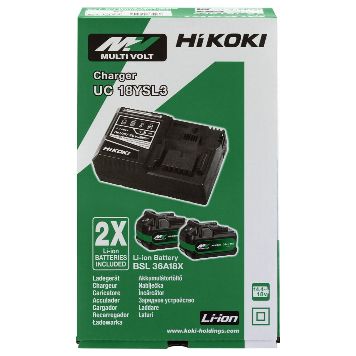 UC18YSL3WHZ - BoosterPack HiKOKI UC18YSL3WHZ 2 Baterii Multi-Volt BSL36A18X 36V/18V 2.5Ah/5.0Ah + Încărcător de baterie - Imaginea 4