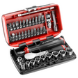 R.181NANO - Set chei tubulare Facom R.181NANO 1/4" cu 38 de piese NANO și clichet de înaltă precizie