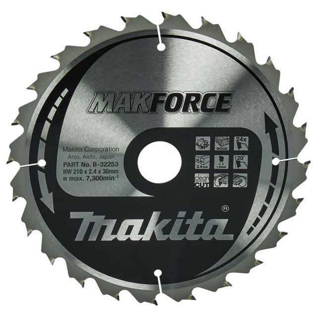 B-32253 - Lama Circolare Makita Makforce B-32253 210x30mm 24T - Immagine 2