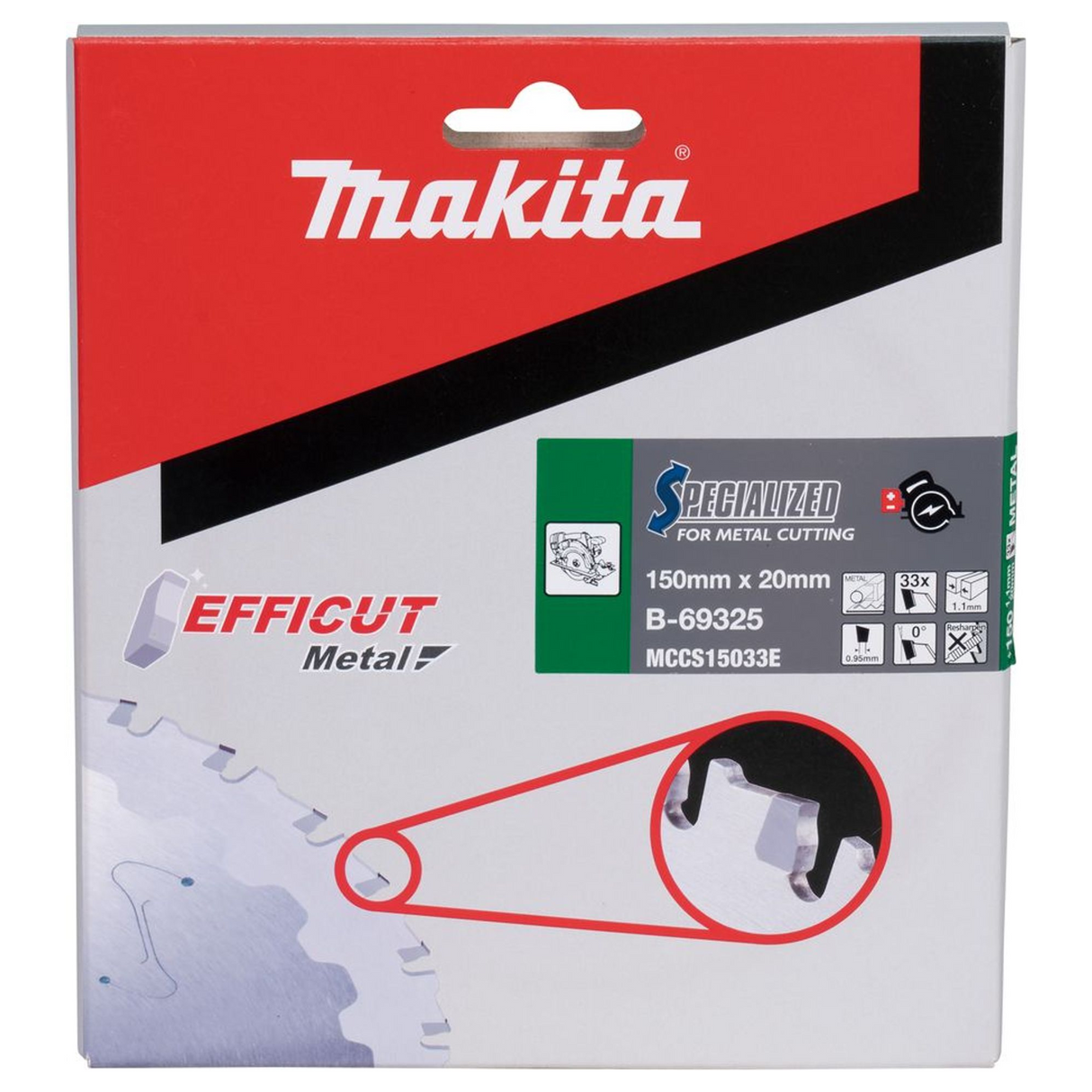 B-69325 - Lamă circulară Makita Efficut B-69325 150mm 33T - Imaginea 4