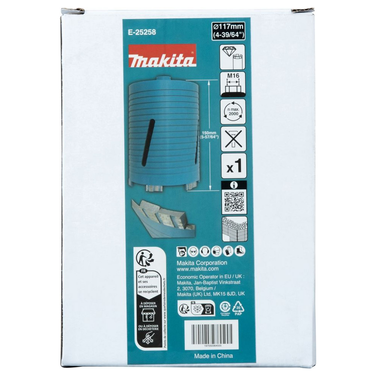 E-25258 - Coroană de diamant Makita E-25258 117mm M16 - Imaginea 5
