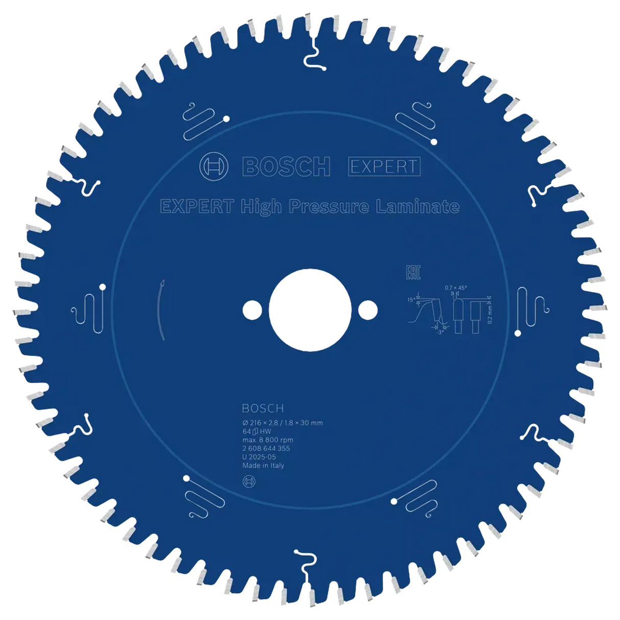 2608644355 - Lamă circulară Bosch Laminat de înaltă presiune Expert 216 mm