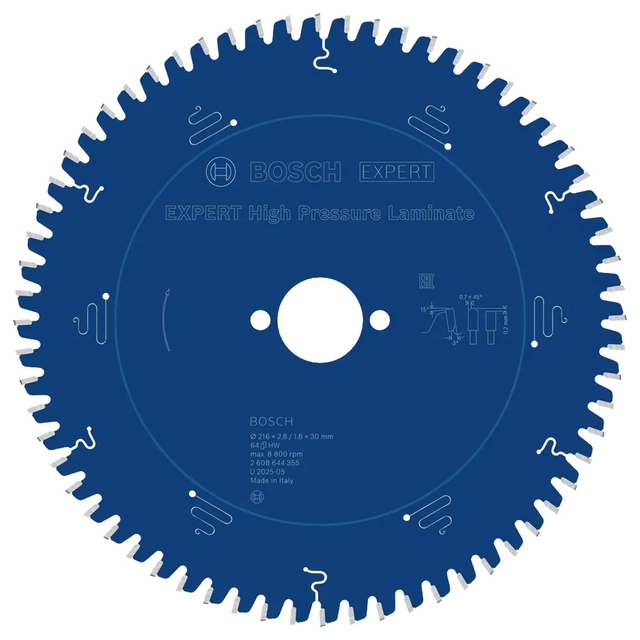 2608644355 - Lamă circulară Bosch Laminat de înaltă presiune Expert 216 mm