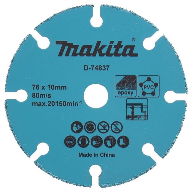 D-74837 - Disc de tăiere din carbură de tungsten Makita D-74837 76x10mm - Imaginea 2