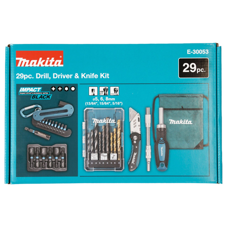 E-30053 - Set șurubelniță și găurire Makita E-30053 29 Bucăți - Imaginea 3