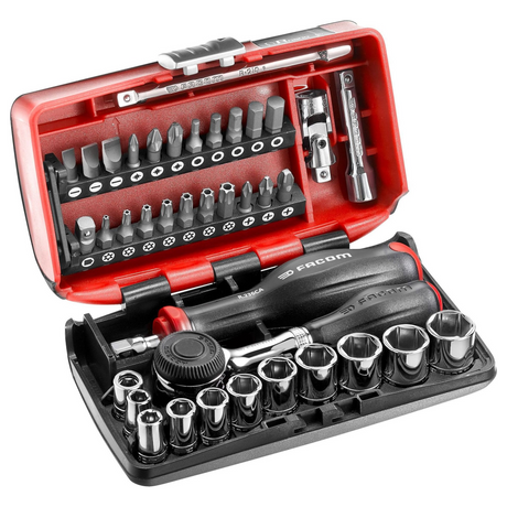 R.360NANOPB - Set clichet și chei tubulare FACOM R.360NANOPB 1/4" 38 piese